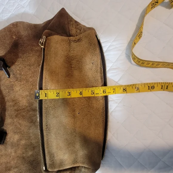 Michael Kors Brown Soft Suede Leather Shoulder Tote Bucketbag Adjustable Straps - Picture 13 of 13